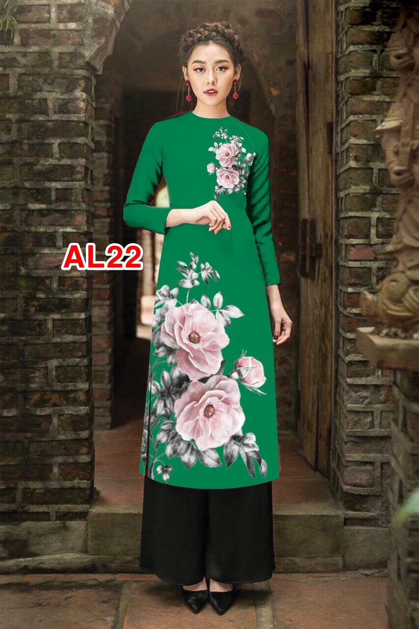 Set áo dài cách tân hoa hồng cao cấp AL22
